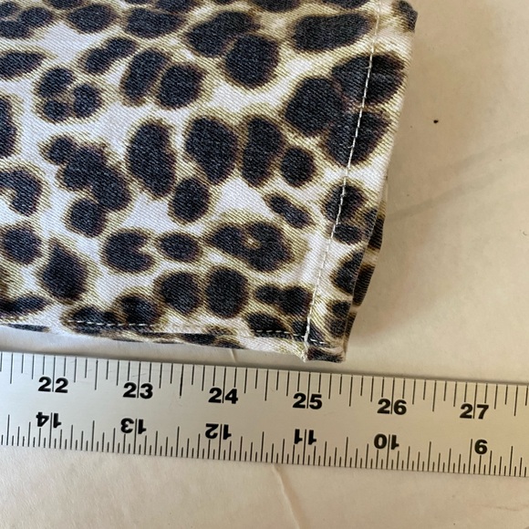 Frame Denim Ali High Rise Cigarette Jeans Leopard Print Size 24 - Picture 15 of 16